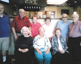 SPECIAL TO THE VINDICATOR
The South High School Alumni Association will celebrate its 40th anniversary June 13 at A La Cart Restaurant, 429 Lisbon St., Canfield. The featured speaker will be retired Federal Appeals Court Judge Nathaniel Jones, from the class of 1945, plus a welcome from Dick Bennett. The federal courthouse downtown is named after Judge Jones. The 1954 class will celebrate its 60th year, and the 1964 class will celebrate its 50th year. All graduates and their friends from all classes who wish to attend should call Elberta Scott at 330-792-0478 by Monday or Dolores Brindle at 330-757-9368. Committee members and others follow: from left in front are Marilyn Sweeney, Flo Johnson and Jean Judy; and in back are Dale Beckman, Jack Kennedy, Jean Cole, Brindle, Ken Johnson and Chuck Whitman. Others are Scott, Bennett, Jack Velker, Donna Borcik, John Athanasen, Gordon Mitchell and Myron Broderick.