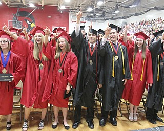 William D Lewis The Vindicator Canfield 2014 grads sing alma mater during Sunday commencement at CHS. S
