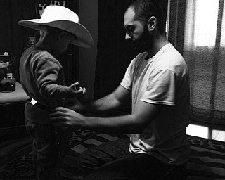 Nick Hrbolich with his son Noah.