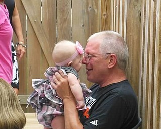 This is Jack Novicky of New Middletown, and his granddaughter Cecelia Grope, sent by Jack's daughter, Allison Grope of Boardman.