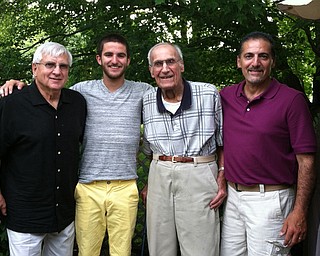 From left are Grandpa John Boris Sr. of Boardman and grandson, Michael Kinkela of Poland; and Albert Kinkela Sr. of Lowellville, grandpa to Albert Kinkela Jr. of Poland. Sent by Michael Kinkela.