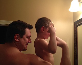 Anthony Camuso: Anthony Camuso of Canfield, and his son, Georgie, 5, just horsing around like they usually do, says proud wife and mom Rachel E. Camuso.