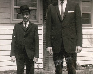 Emil Dulovich with his son, Richard, of Youngstown.