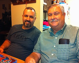 Karl Hartzell of Youngstown and his dad, Ken of Austintown, are celebrating Karl's birthday in 2013. Sent by mom and wife Linda.