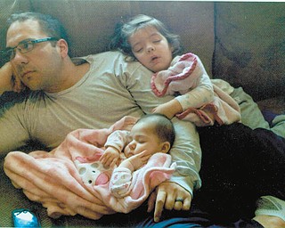 Dan Schiavoni chilling with his daughters, Kaylea and Carmella. Sent by Dan’s mother, Joan Schiavoni of Boardman.