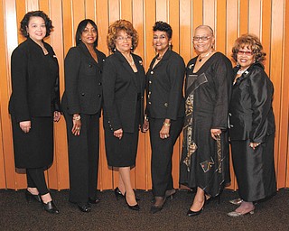 SPECIAL TO THE VINDICATOR
The Links Inc. recently installed new officers including, from left, Monica Hoskins-Vann, Marge Staples, Anne R. Cobbin, Krishmu Shipmon, Sarah Brown-Clark and Janice L. Beachum. Juanita Davis also was installed.