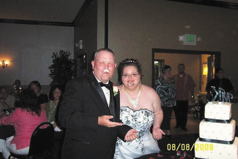 This is Mike and Lisa Kuty at their wedding reception, Aug. 8, 2009. Sent by Lisa of Girard.