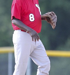 William D. Lewis The Vindicator .Senior Baseball player Charlie Harris, 74, of Youngstown plays for Youngstown Classic in an over 58 baseball league at Field of Dreams in Boardman.