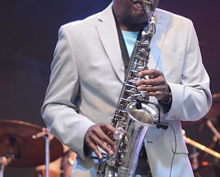 Katie Rickman | The Vindicator.Jazz musician Kim Waters performs during the Jazz Festival downtown July 12, 2014.