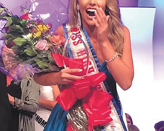 SPECIAL TO THE VINDICATOR
Lexi Collins of West Middlesex reacts to being crowned Miss High School America.