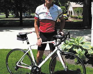 SPECIAL TO THE VINDICATOR
Tom Wagner, a 1975 Salem High School graduate, will cycle in Pelotonia, an annual cancer fundraising event in Columbus. 