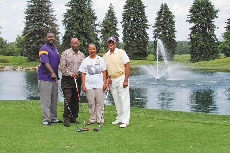 ROBERT K. YOSAY | THE VINDICATOR 
Among those involved in organizing the Jamail Johnson golf outing are, from left, Dr. David Davis, Gerald Fordham, Shirlene Hill and Dan Smith. The outing will take place Saturday at Pine Lakes Golf Club, 6233 W. Liberty St., Hubbard.