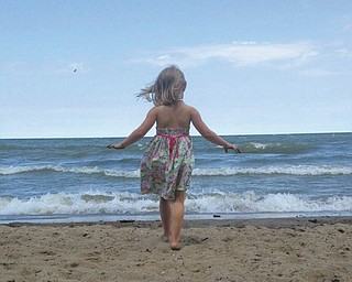 Mark Acerra's 3-year-old granddaughter, Jane Acerra, of Lakewood, is enjoying Lake Erie. She is the daughter of Dylan and Susie Acerra.