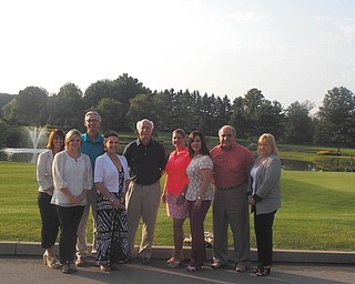 SPECIAL TO THE VINDICATOR
Those helping to organize the Freedom Warrior Golf Outing are, from left, Christine Bell, general manager of Avalon Lakes Golf and Country Club; Kerry Zuzik, catering director at Avalon; Jeff Shaffer, membership director of Avalon; Susan DeLeo; Ron Klingle, chairman of the board and chief executive officer of Avalon Holdings Corp.; Lisa Dickson of YARBCC; Renee DiSalvo, vice president of YARBCC; Remon Hayek of YARBCC; and Dawn Thompson of Governor Insurance.