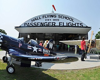 Jeff Lange | The Vindicator Saturday was the first day the Ernie Hall Museum was open to the public during the Wings and Wheels Fundraiser event.