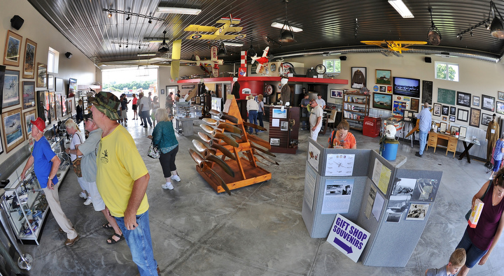 Jeff Lange | The Vindicator  Saturday was the first day the Ernie Hall Museum was open to the public during the Wings and Wheels Fundraiser event in Warren.