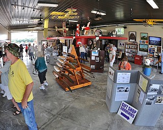 Jeff Lange | The Vindicator  Saturday was the first day the Ernie Hall Museum was open to the public during the Wings and Wheels Fundraiser event in Warren.