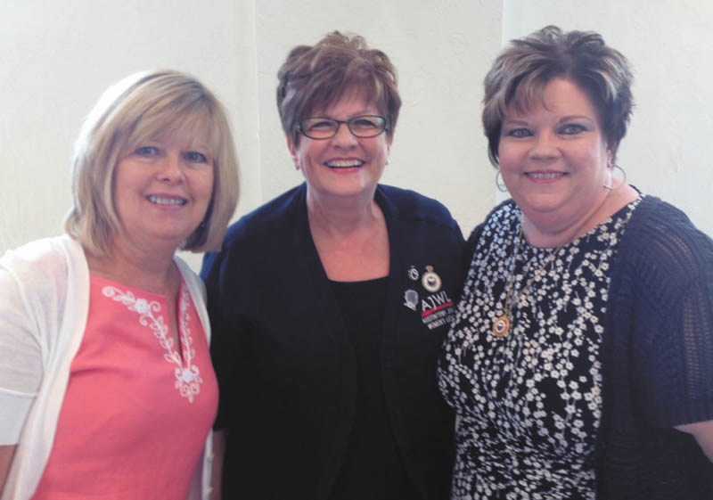 SPECIAL TO THE VINDICATOR
The Austintown Junior Women’s League recently attended the Northeast District Information Day at Austintown Public Library. It was hosted by the Boardman-Poland Junior Women’s League. There were presentations on the arts, conservation, education, home life and international outreach. Some of those who attended, from left, are Debbie Weaver, Northeast District secretary; Kathy Rusback, AJWL president; and Linda Crish, Ohio second vice president.