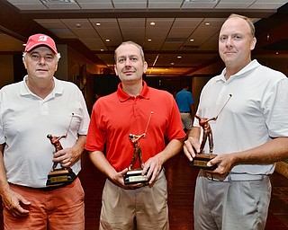 Jeff Lange | The Vindicator  Bryan Hurne, Zach Mansky and Gary Woods pose with their trophies after taking 1st gross.
