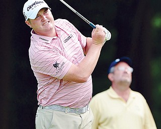 PGA Tour member and Warren JFK graduate Jason Kokrak watches his tee shot at The Lake Club on Monday during the Greatest Scramble.