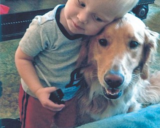 A dog's best friend is a little boy. Hunter Massie of San Antonio with his dog and best friend, Tahoe, a golden retriever. Submitted by grandparents Joe and Linda Massie of Boardman.
