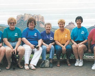 Friends who shared a week of memories in Arizona, from left, are Sue Jones, Alice Harroff, Linda Hartzell, Isabelle Sontag, Margie (Sontag) Pennington, Bev Brunker and Ann Mull. All grew up and lived in the Youngstown area for many years. Submitted by Hartzell.
