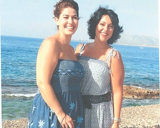 Friends forever are Angela Coutris of Las Vegas and Domenica Melia Peroulakis of Chania, Crete, Greece, both graduates of Poland High School, who reunited in Crete on a family vacation. Submitted by Coutris.