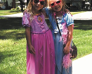 Princesses Chloe and Kylie of Canfield, sent by Kylie's grandma Kathy Cain.