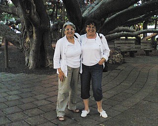 Monica Piskura of Sheffield Lake and Diana Danko of Youngstown, best friends forever, are standing under a Banyan tree. "Find more excuses to laugh, to smile, to dance, to sing, to love, to forgive, to dream and to believe. It makes life so much more fun and infinitely more worthwhile."