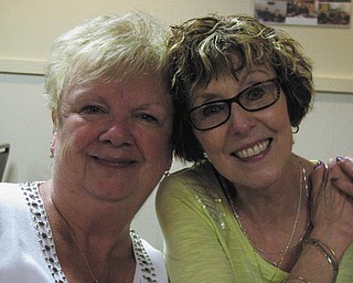 Barbara Smith, left, of Canfield, and Marlene Dailey of Youngstown, taken at their class reunion recently. They have been friends since junior high.