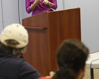        ROBERT K. YOSAY  | THE VINDICATOR...Downtown Wellness Community, a movement to improve the health and well-being of people who work and live in downtown Youngstown and surrounding area kicked off Monday. -Pam Lilak, executive director of Downtown Wellness Community (DWC),--.  .....  -30-