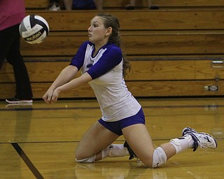 Hubbard's Effie Starheim (2) returns a serve during Thursday evenings matchup against Lakeview at Lakeview High School in Cortland.  Dustin Livesay  |  The Vindicator 09/11/14  Lakeview High School.
