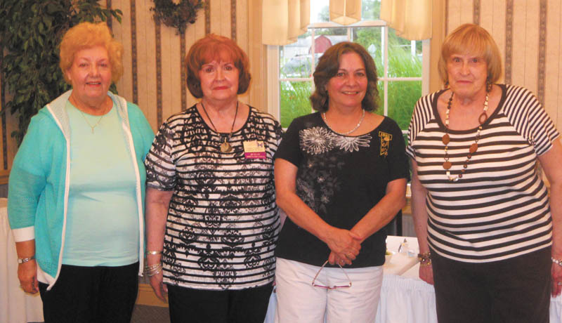 SPECIAL TO THE VINDICATOR
Tri-Gold Chapter of the American Business Women’s Association recently installed officers for the 2014-2015 year. Past President Dolly Sonnenlitter was the installing officer. From left to right are Sarah Janutolo, vice president; Donna Farmer, president; Jolyn Bush, recording secretary; and Mary Lou Murray, treasurer. The new board assumed its duties at the August dinner meeting.