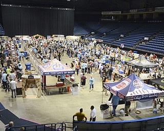 Katie Rickman | The Vindicator.The Covelli Centre filled with hundreds of festival goers for the second annual Beer Fest Saturday, Sept. 20, 2014. Festival goers were able to taste several beers from over 100 breweries and over 300 different kinds of beer.