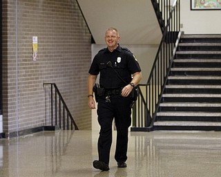        ROBERT K. YOSAY  | THE VINDICATOR..Paul Poulos, BPD new districtwide security supervisor for Boardman High School .. -30-