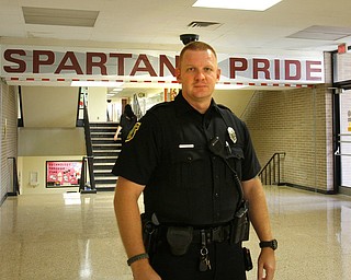        ROBERT K. YOSAY  | THE VINDICATOR..Paul Poulos, BPD new districtwide security supervisor for Boardman High School .. -30-
