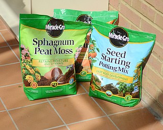 Katie Rickman | The Vindicator.Two Canfield Village Middle School teachers Steve DeMaiolo and Angela Alexandrides have begun using the green house at the school using mostly donated seeds Wednesday, Sept. 17, 2014. Miracle Grow sits on the ground of the green house.