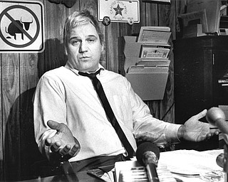 December 27, 1988 - Traficant at press conference in his office in Boardman.