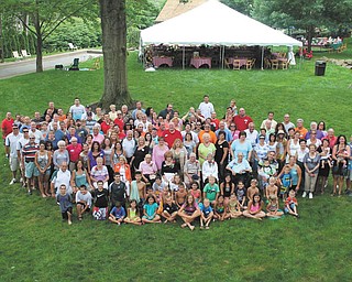 Above are descendants of Emedio Quarello and Filomena Sebastiano who met July 27 for the 50th Worrellia Family Reunion. The event included Mass, a dinner service, adult games, raffles and fun for children, and the Family Tree was displayed. A boccie tournament and dice game also were part of the celebration. The family originated in Campobasso, Italy. The first descendants were listed in New Castle, Pa., in the 1900 census and came to Youngstown by the 1910 census. SPECIAL TO THE VINDICATOR