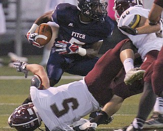 William D Lewis The Vindicator Fitch's Carlos Herriott(5) tries to get past Boardman's (5) not in Blitz roster  during 9-26 action at Fitch.