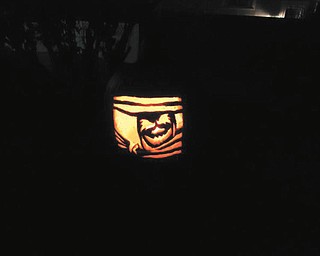 11. The ghoulish pumpkin was carved by Marian Greenawalt of Warren.