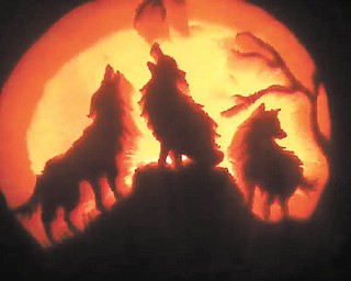 16. This Howling at the Moon Pumpkin was submitted by Al Perrotta of Boardman.