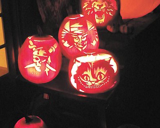 17. These jack-o'-lanterns from 2010 were carved by Jennifer Downie of Poland.