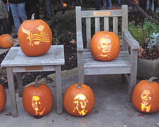 9. Here are presidential carves done for the 2012 and 2013 Halloween season by Jim Green of Girard.