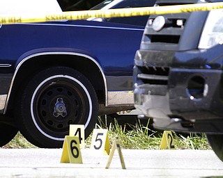        ROBERT K. YOSAY  | THE VINDICATOR..LIBERTY Ñ A man was shot and killed by police after a chase on state Route 11 just south of Tibbetts-Wick Road this morning..Lt.. Brian Holt of the Southington Barracks of the Ohio State Highway Patrol said deputies with the Trumbull County Sheriff's Office were chasing the vehicle, which was reported stolen, when troopers laid down stop sticks, which stopped the vehicle...-30-