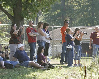        ROBERT K. YOSAY  | THE VINDICATOR..parents and friends line the shores to watch the regatta..The Annual Raider  Regatta done annually by 10th grade students at Memorial Park behind the old high School ...-30-