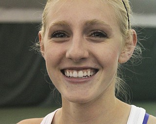 William D. Leiws The Vindicator  Poland tennis playerElise Eckman practices 10-7-14 at Boardman Tennis.
