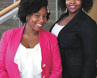 Alpha Kappa Alpha Sorority Inc., Epsilon Mu Omega and Delta Delta chapters will present “A ChocAKAlate Affair” from 8 p.m. to midnight Saturday at the Brentford House, 737 Myron St., Hubbard. The cost is $25 per person and $40 per couple. Shades of brown are the required attire for the event, for ages 21 and older. Featured will be desserts, music and a cash bar. For ticket information call Erin Houston at 724-866-6596 or LaQuesha Lewis at 330-718-4672. All proceeds support the sorority’s scholarship fund and community outreach programs. Above are Dominique Robinson, left, and Houston. SPECIAL TO THE VINDICATOR