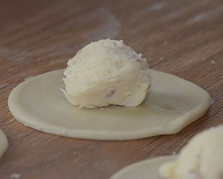 Katie Rickman | The Vindicator.National Pierogi Day was celebrated at Martini Brothers Burger Bar with homemade piergi and polka music on Thursday, Oct. 9, 2014.