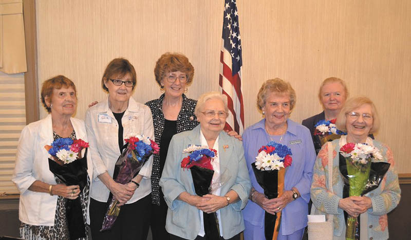 SPECIAL TO THE VINDICATOR
Canfield Republican Women’s Club recently recognized women who have been part of the organization for 25 years or more. Mary Ann Bryan, 47 years; Phyliss Conroy, 45 years; Norma Anderson, 39 years; Gail Gunger, 35 years; Nancy Kochert, 28 years; and Shirley Pitzer, 25 years. Also present was Lyn Bliss, president of the Ohio Federation of Republican Women. The awards were presented by Bliss and Suellen Blasdell, president of the CRWC.